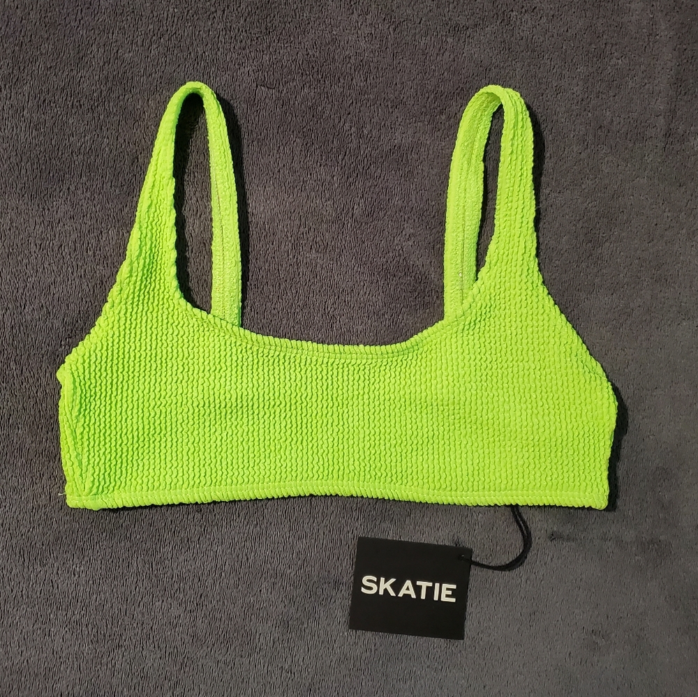 NWT Skatie 'Mya' ribbed/stretchy bikini top size XS, Corona - Picture 4 of 16